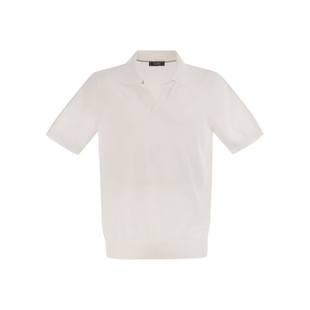 Peserico Men Polo Shirt In Pure Cotton Yarn